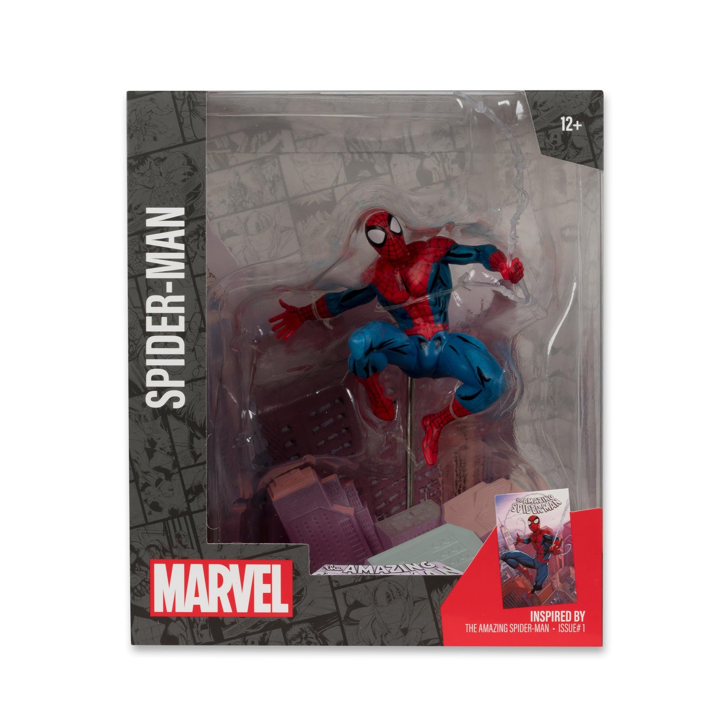 McFarlane Toys Marvel Spider-Man 1:10th Scale Collectible with Scene (The Amazing Spider-Man #1)