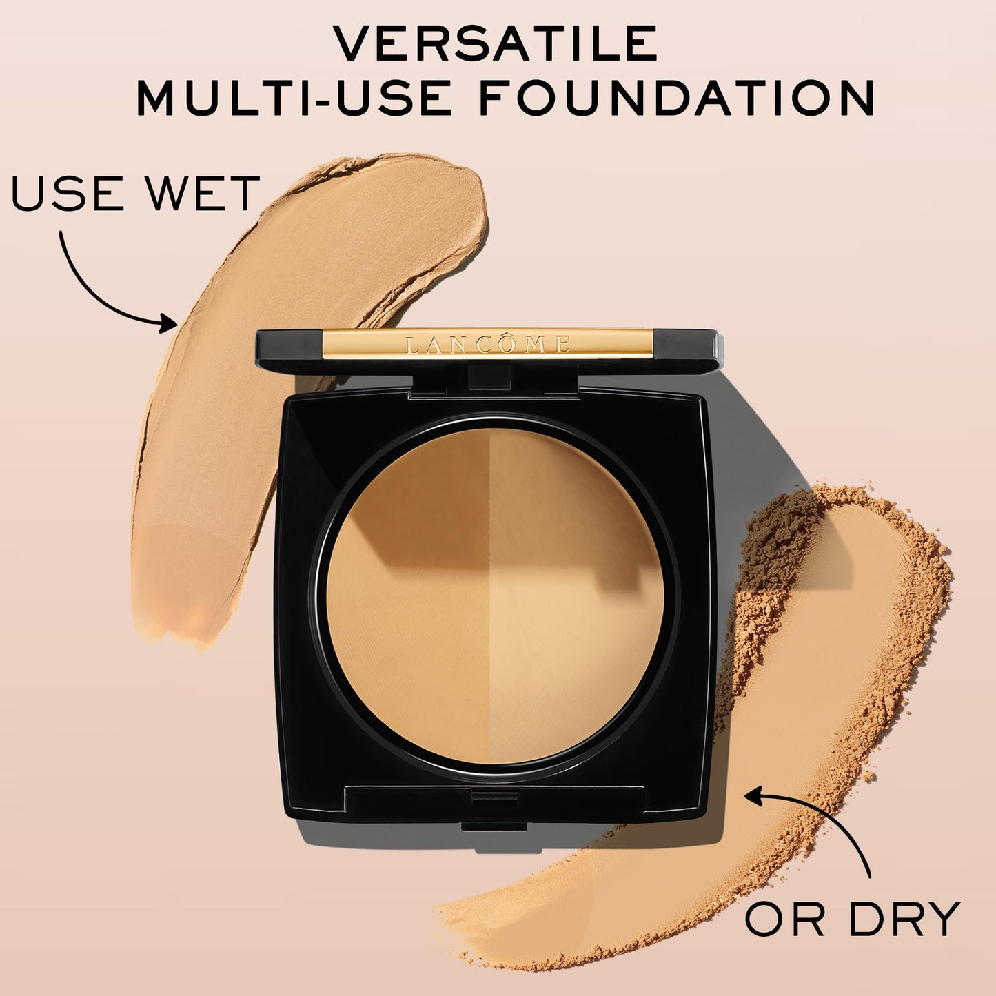 Lancôme Dual Finish Powder Foundation - Buildable Sheer to Full Coverage Foundation - Natural Matte Finish - 220 Buff II Cool
