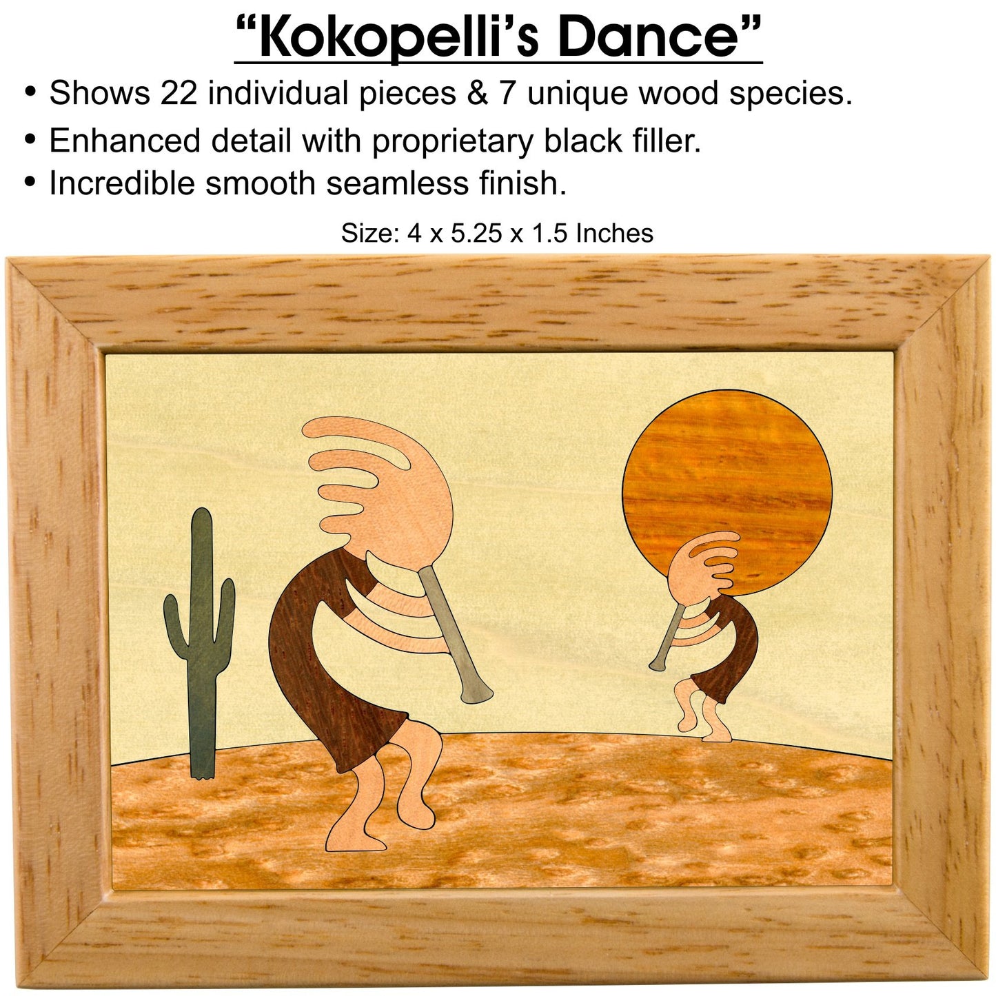 MarqArt Kokopelli Wood Art Trinket, Jewelry Box & Gift - Handmade USA - Unmatched Quality - Unique, No Two are the Same - Original Work of Wood-Art.…