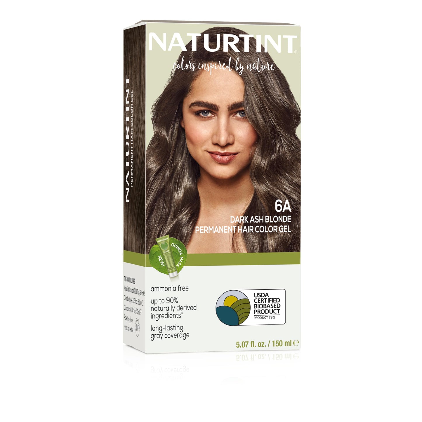 Naturtint 6A Dark Ash Blonde Permanent Hair Color (Pack of 1), Ammonia Free, Vegan, Cruelty Free, up to 100% Gray Coverage, Long Lasting Results
