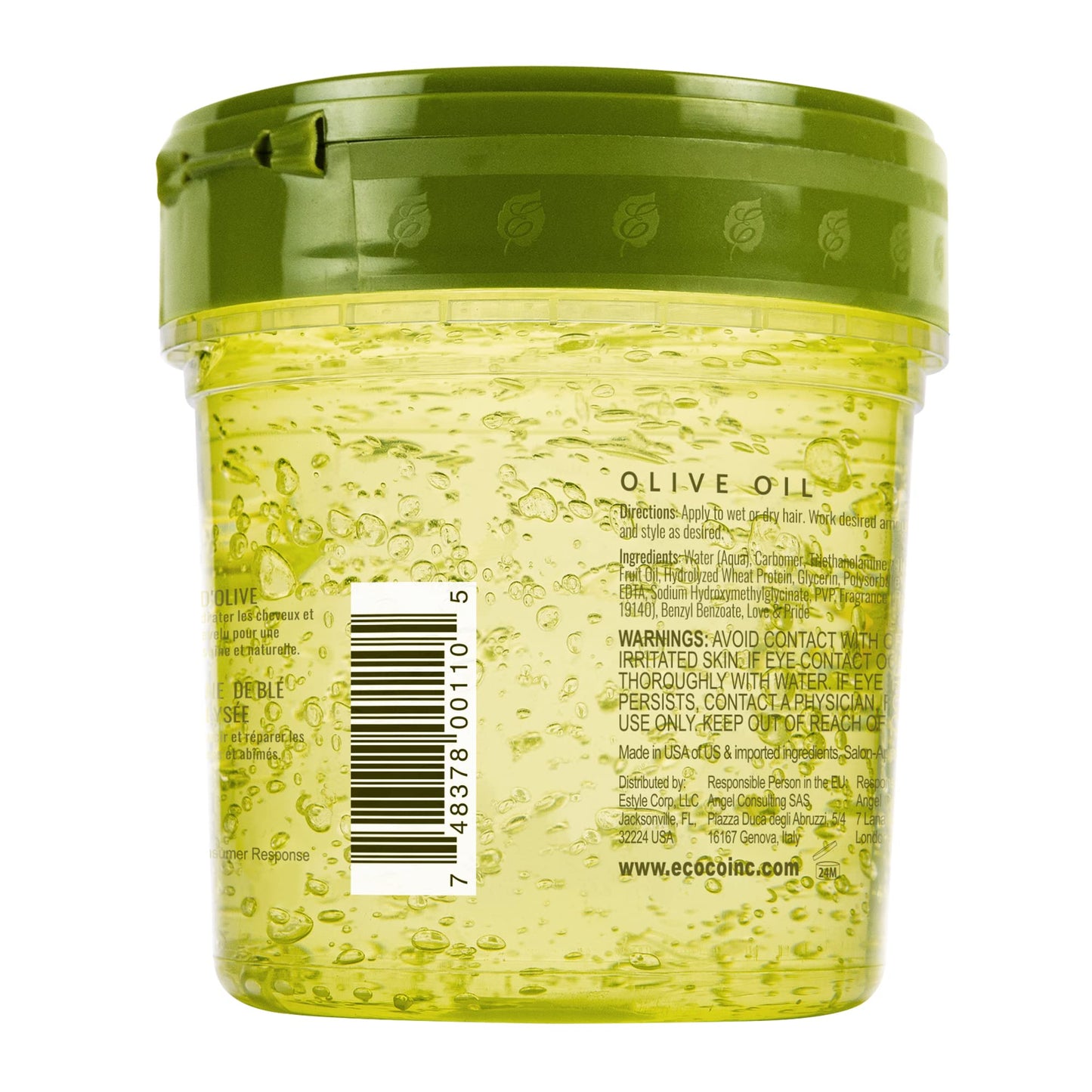 Eco Style Olive Oil Professional Styling Hair Gel, 16 oz (Pack of 3)