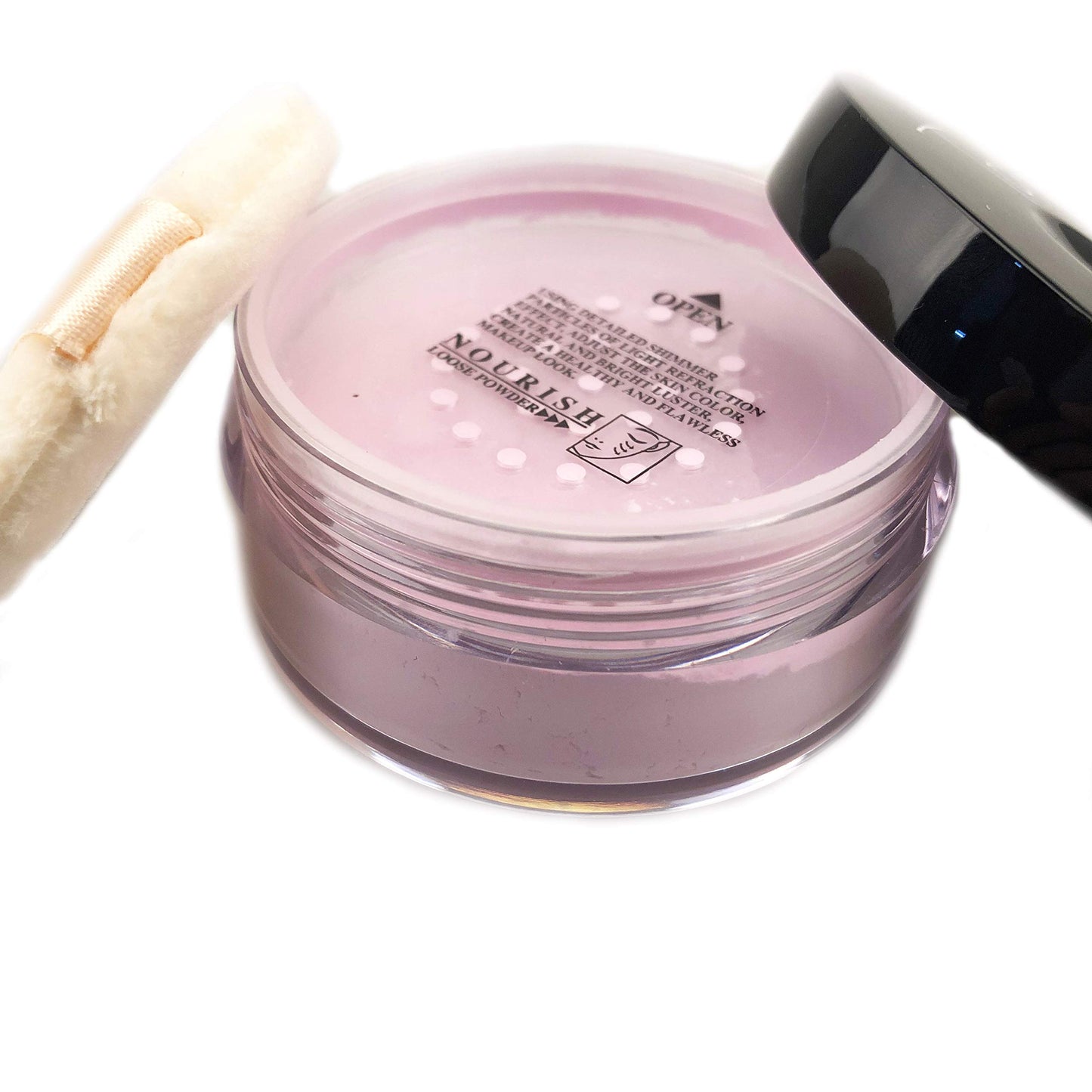 Mallofusa Translucent Loose Face Powder Makeup Palette Oil -Control Loose Setting Powder Foundation Warm Pink (4#)