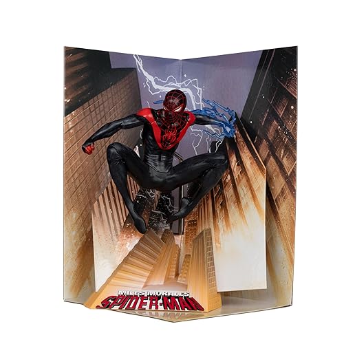 McFarlane Toys - Marvel Spider-Man 1:10th Scale Collectible with Scene (Miles Morales: Spider-Man #1)