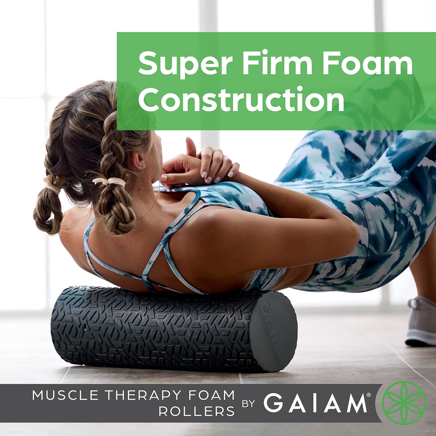 Gaiam Restore Foam Roller for Muscle Massage - Textured Muscle Massager for Stimulation, Total Body Pain Relief for Back, Neck, Foot, Calf, Leg, Arm…