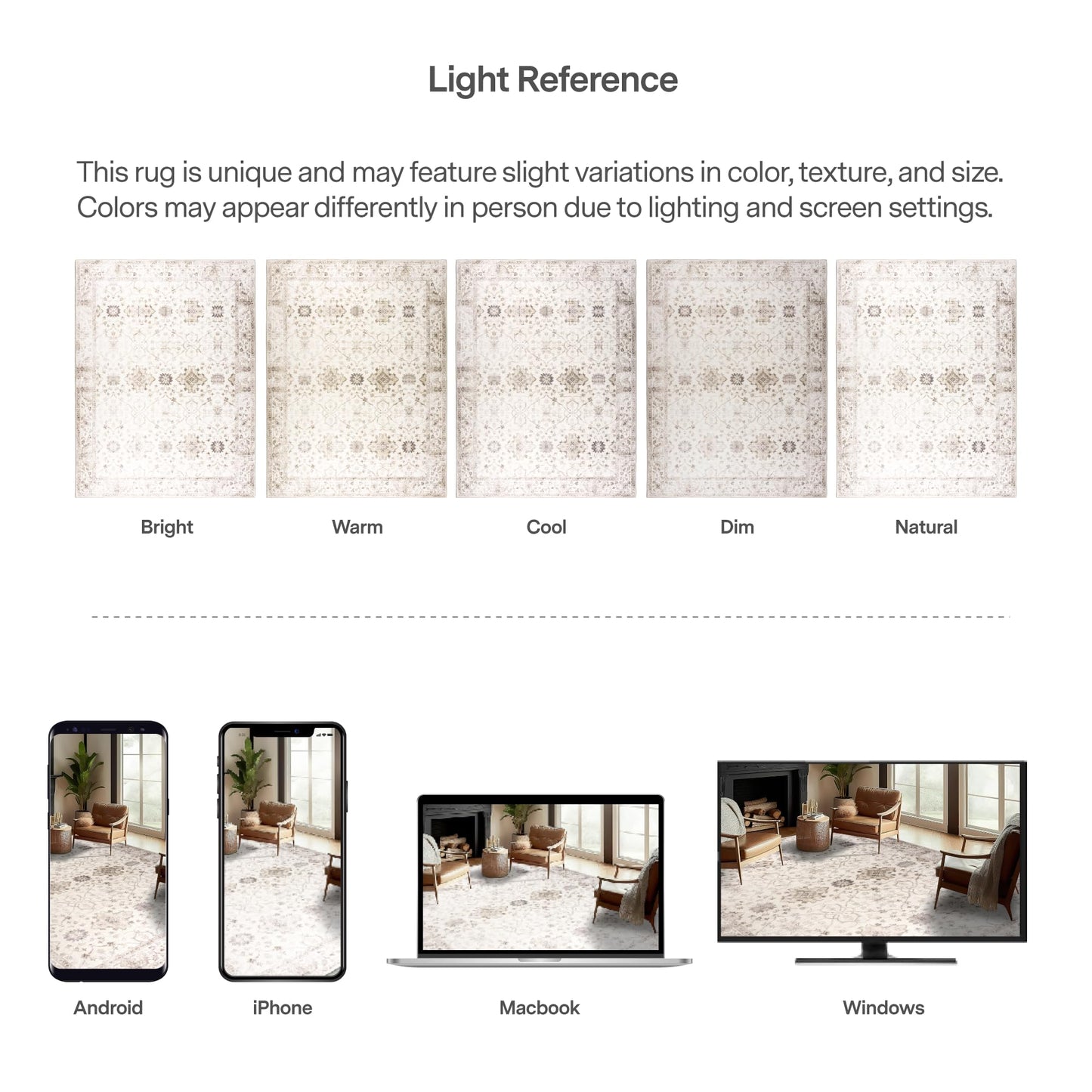 ReaLife Rugs Machine Washable Area Rug Runner - Living Room Bedroom Bathroom Kitchen Entryway Office - Padded Low Pile Stain Resistant Premium - Boho…