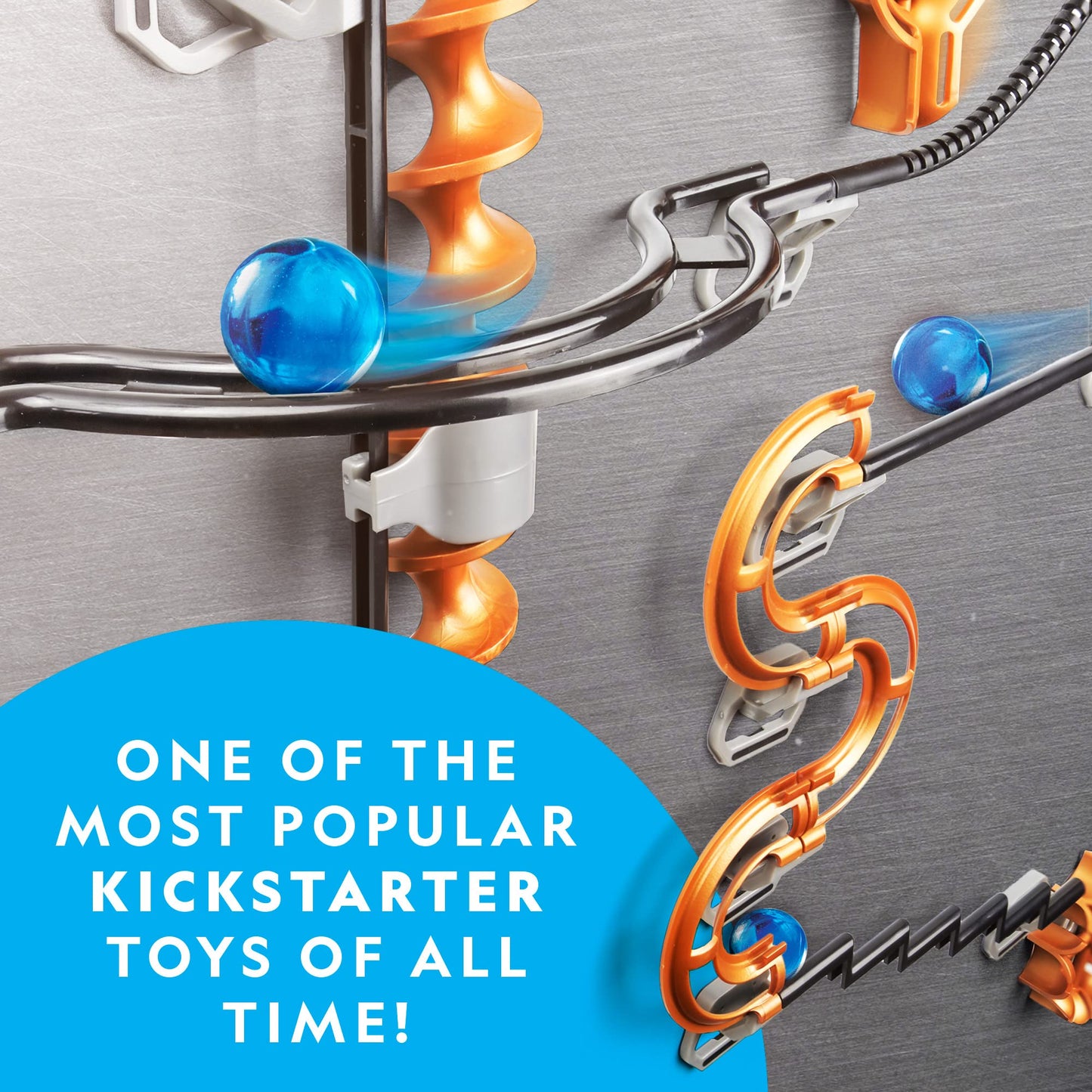 National Geographic Magnetic Marble Run 150pcs – STEM Building Set with Tracks, Trick Pieces & Marbles for Kids & Adults (Amazon Exclusive)