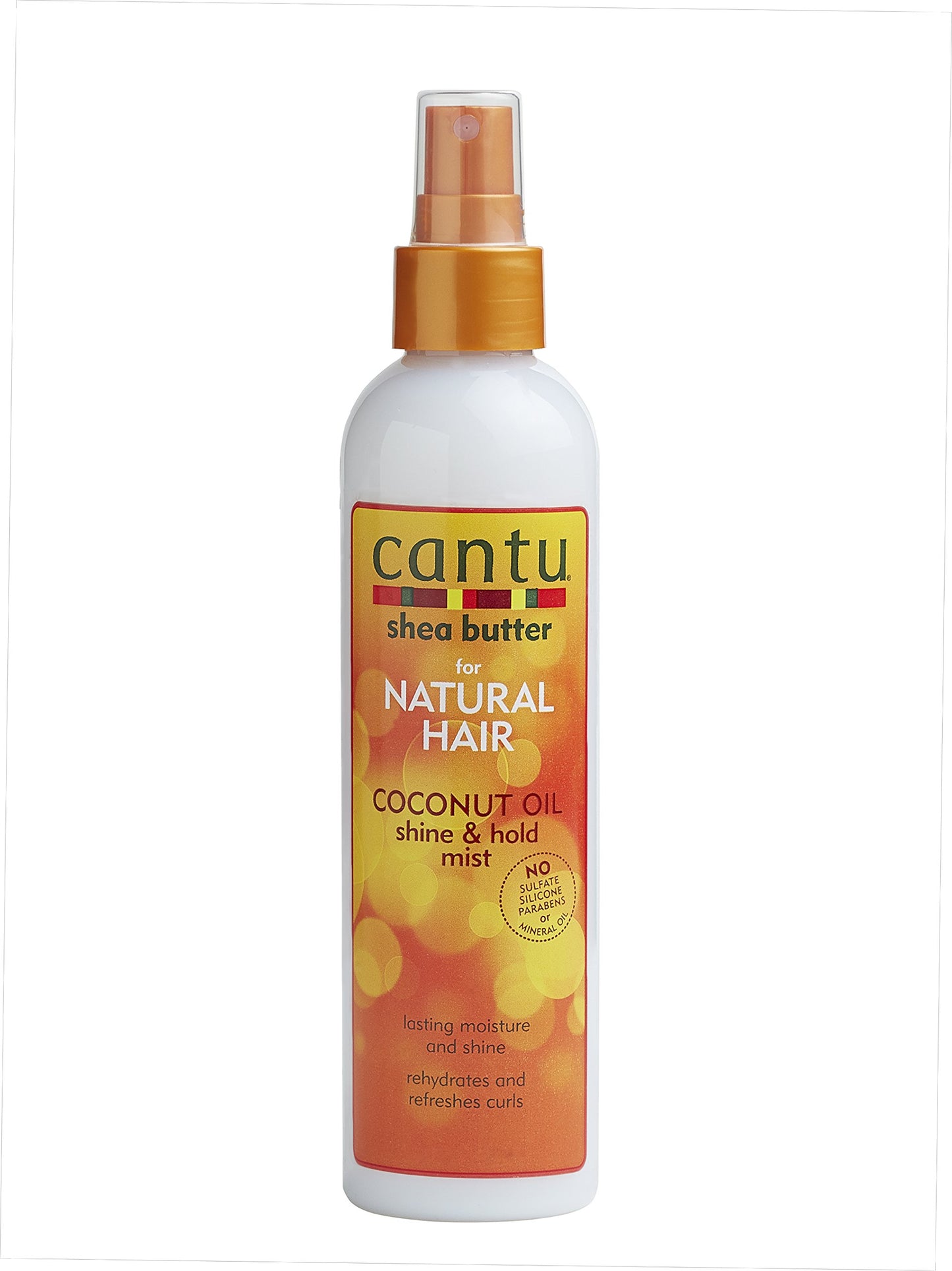 Cantu Coconut Oil Shine & Hold Mist with Shea Butter for Natural Hair, 8 fl oz
