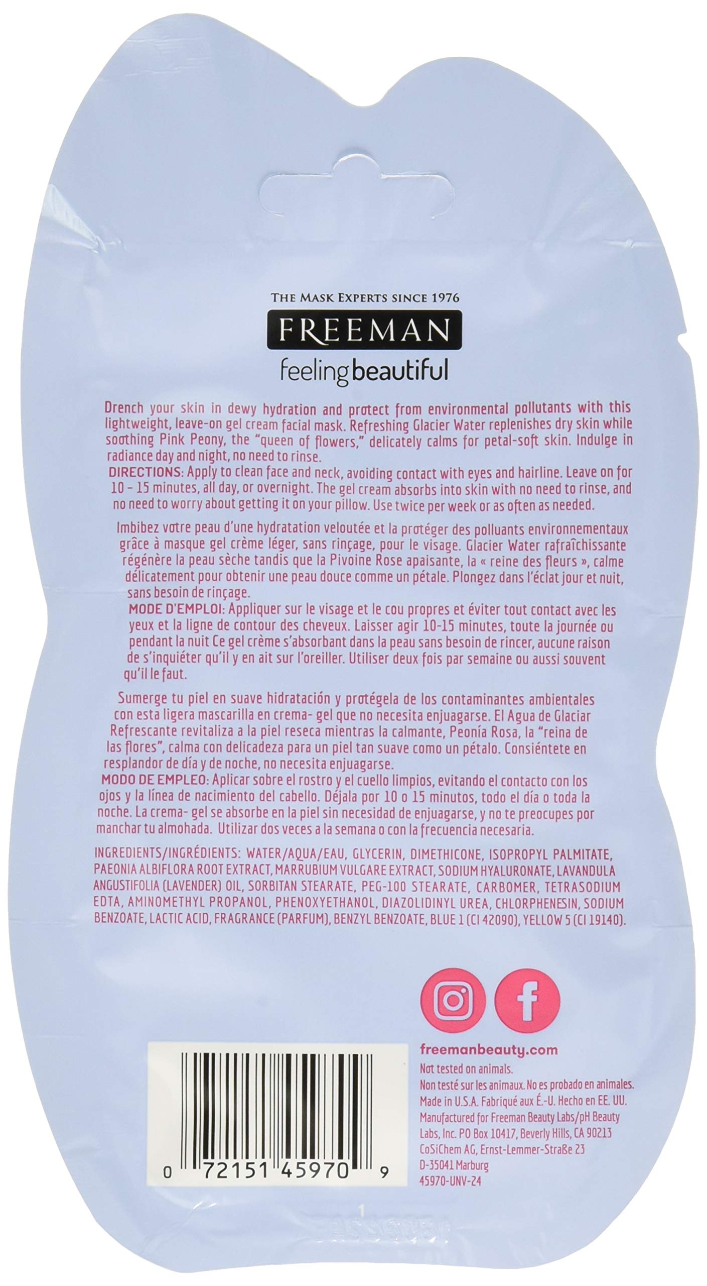 Freeman Facial Glacier Water Hydrating Cream Mask