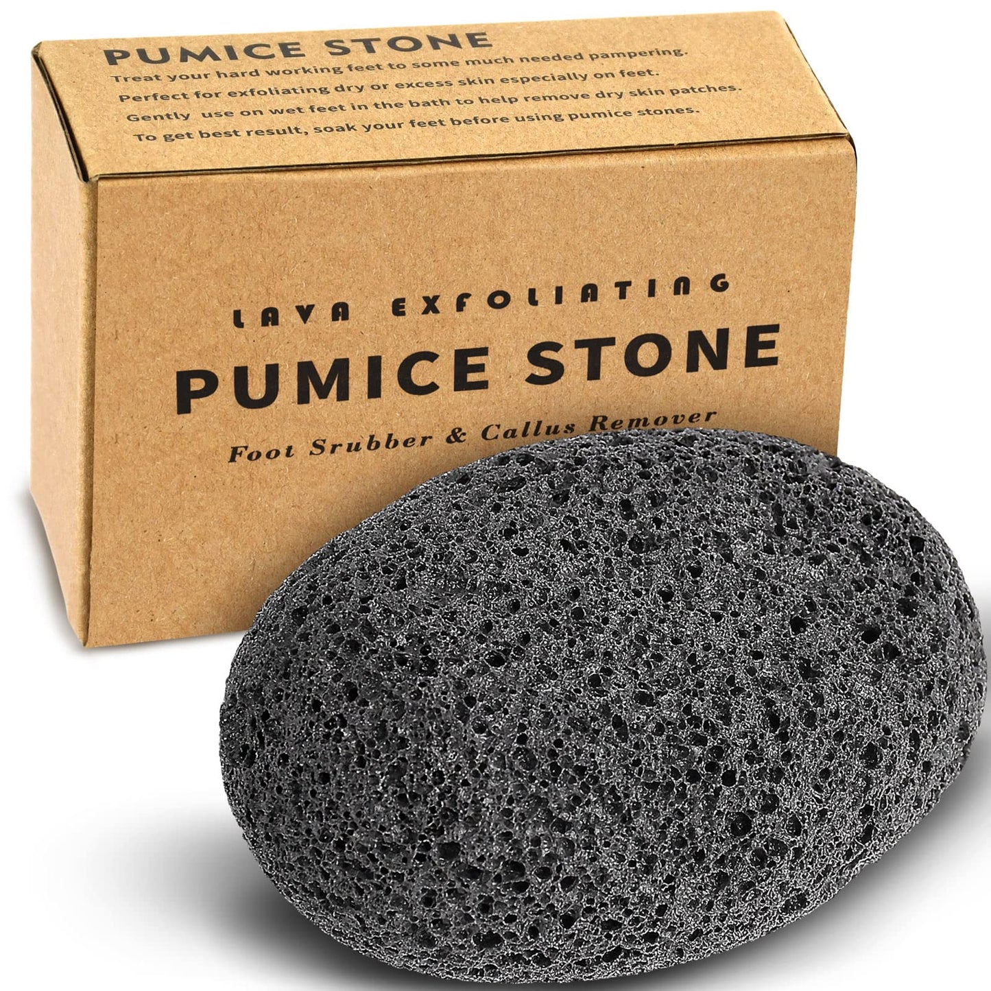 Maryton Natural Pumice Stone for Feet - Lava Foot Exfoliator Scrubber Pedicure Tools, Dead Skin Corn Callus Remover for Feet and Hands, 1 Count Beauty and Personal Care MARYTON Default Title