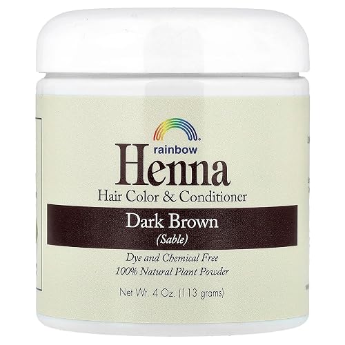 Rainbow Research Henna, Hair Color & Conditioner, Dark Brown (Sable), 4 oz (113 g)