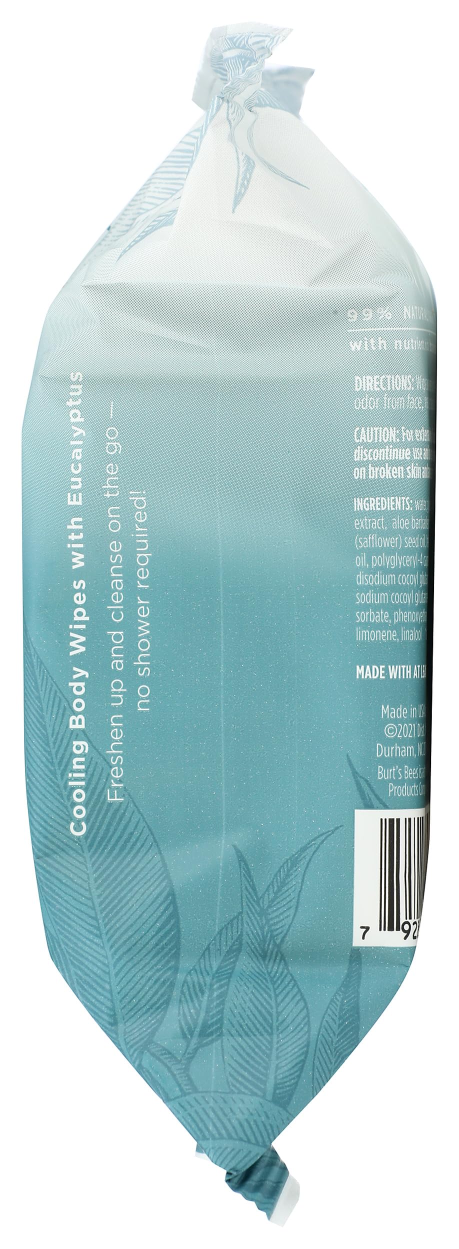 Burt's Bees, Wipes Cooling Body, 30 Count