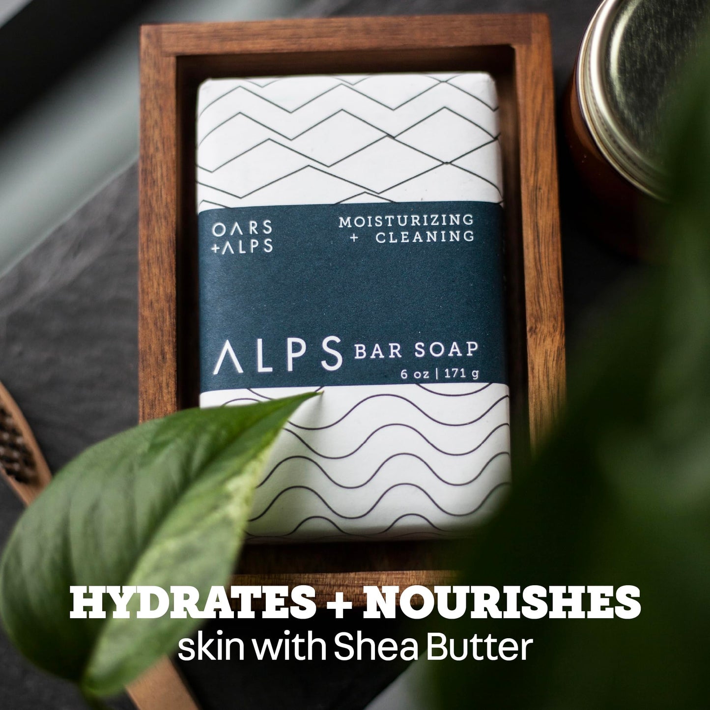 Oars + Alps Shea Butter & Jojoba Oil Exfoliating Bar Soap for Men, Deep Cleaning & Exfoliating Soap, Made with Clean Ingredients, All Skin Types