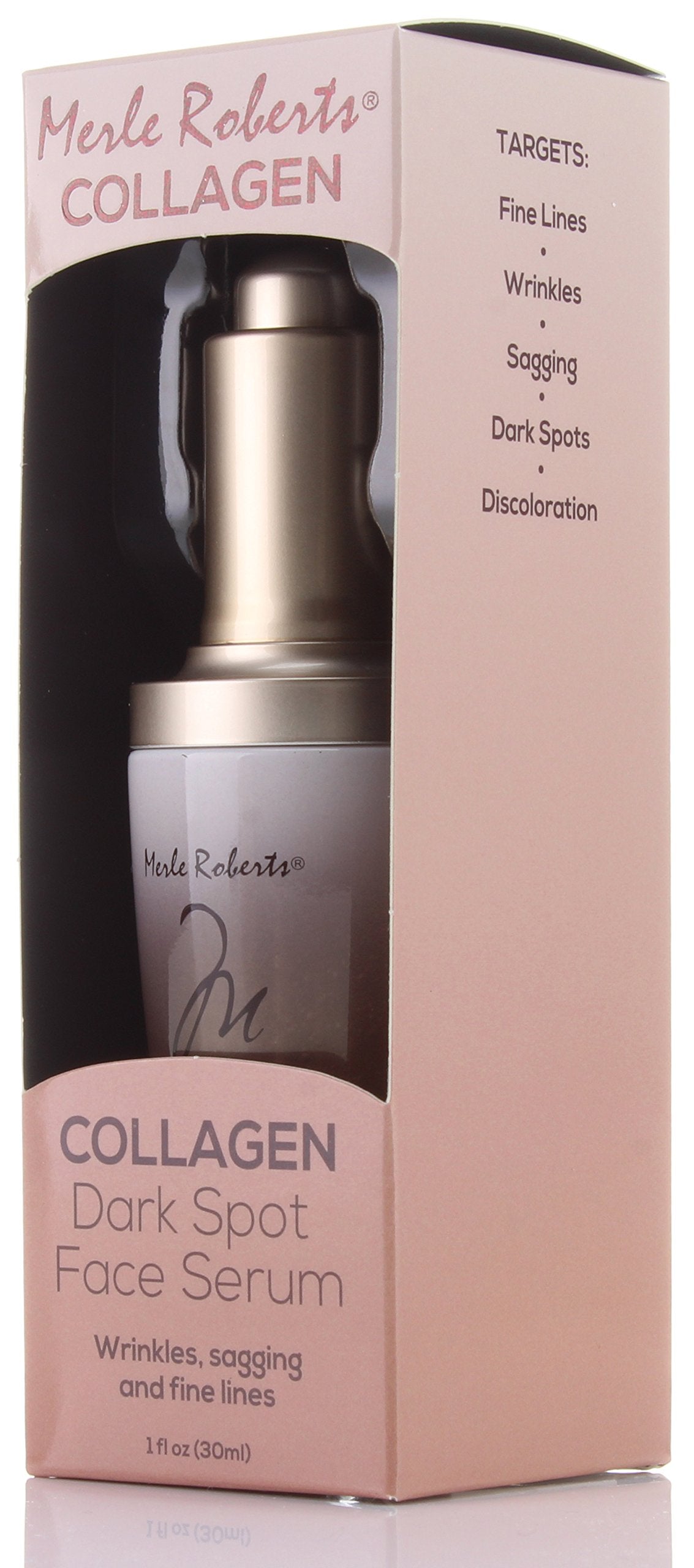 Merle Roberts Dark Spot Serum with Collagen. Anti-aging serum for Wrinkles, Sagging Skin, & Fine lines. With Bulgarian Rose & Antioxidant Superfood