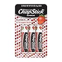 ChapStick Classic Strawberry Lip Balm Tubes, Lip Care and Lip Moisturizer - 0.15 Oz each, 3 Count (Pack of 1)