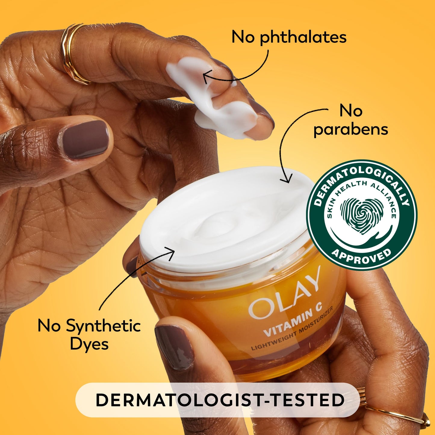 Olay Vitamin C Face Moisturizer, Brightening Cream for Women, Instant Hydration, Evens Tone, Dark Spot & Hyperpigmentation Reduction, Glowing Skin