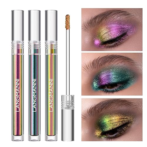 Jolilab Metallic Liquid Chameleon Eyeshadow, Multi-Dimensional Eye Looks, Long-lasting Holographic Glitter Multichrome Eyeshadows Makeup