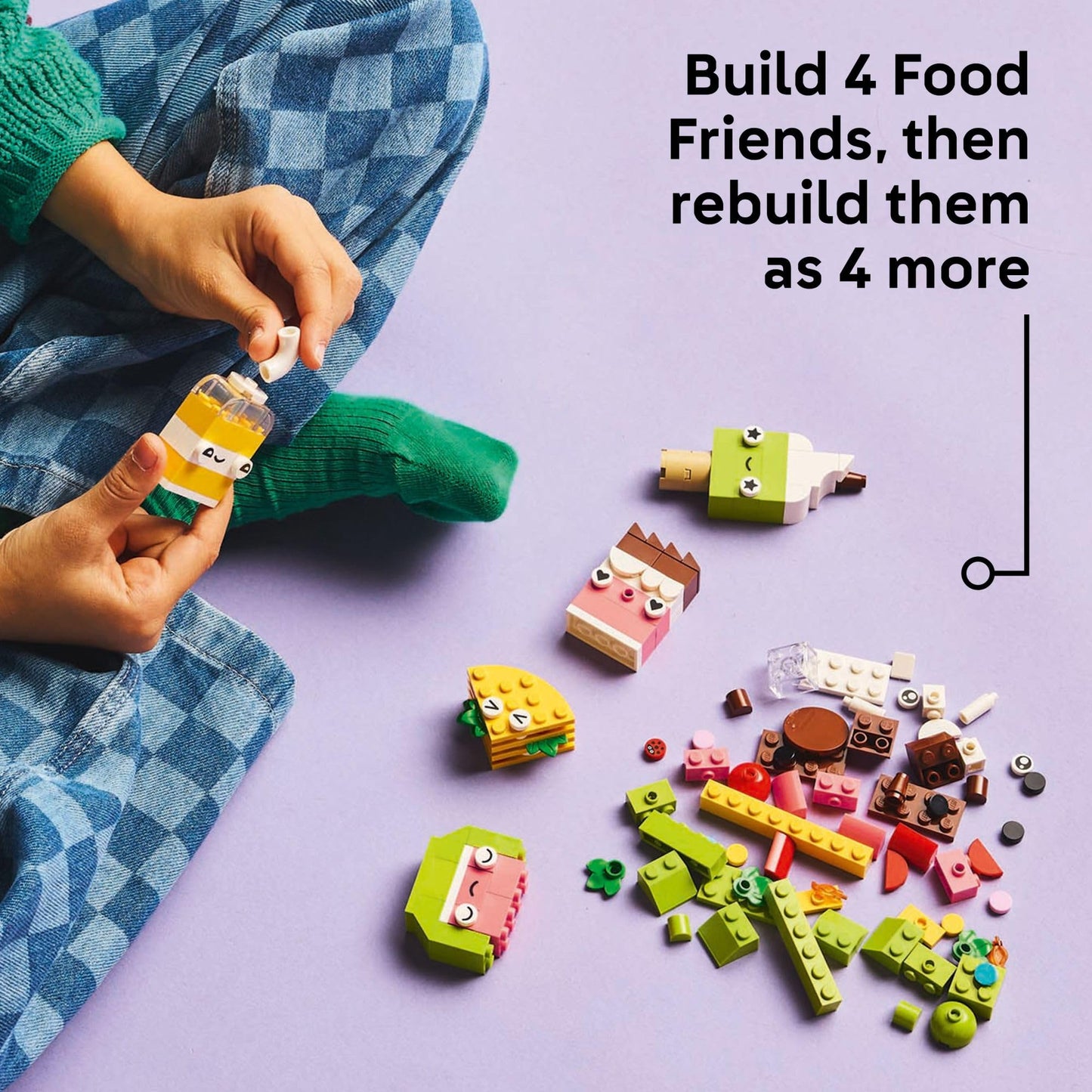 LEGO Classic Creative Food Friends 11039, Pretend Play Food Building Set for Kids Ages 4+, Educational Toy & Birthday Gift Idea