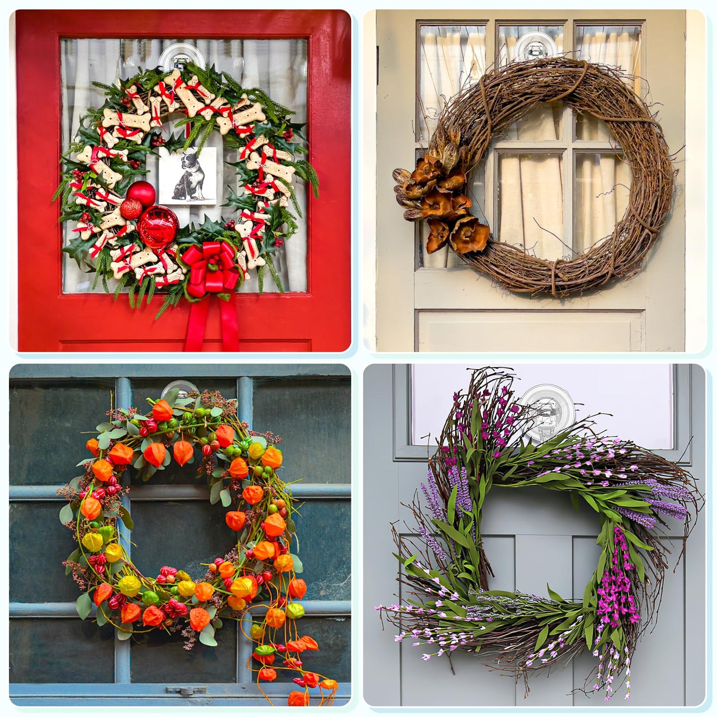 VIS'V Suction Cup Hooks, Small Shower Suction Hooks, Heavy Duty, Removable and Reusable, Clear, 2 Pcs