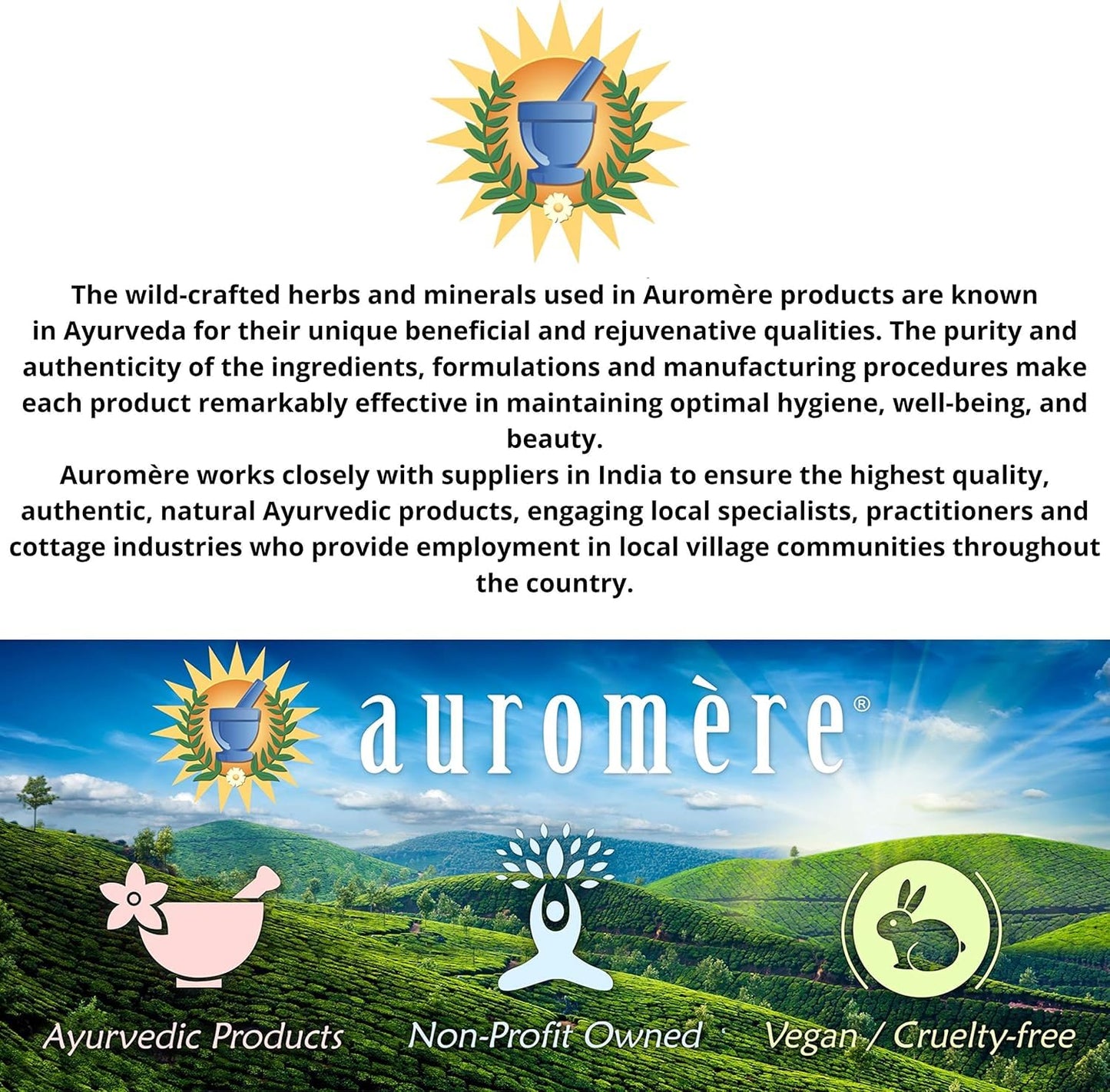 Auromere Ayurvedic Indian Healing Clay Mask for Natural Skin Care - Exfoliating Body Scrub and Facial Mask for Skin and Face Care - Mud Mask Unclogs
