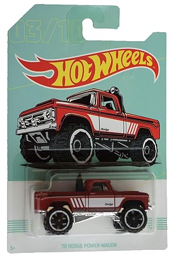 Hot Wheels red '70 Dodge Power Wagon 3/10