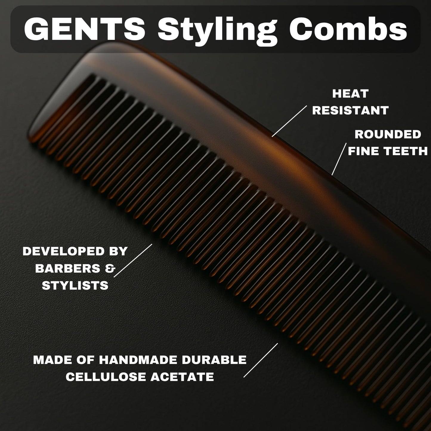 G.B.S Handmade Men and Women Comb Set- Pack of 3, Unbreakable Fine Toothed Mustache,Eyebrow Pocket Comb- Portable Pocket Size for Styling Beard & Hair Beauty and Personal Care G.B.S