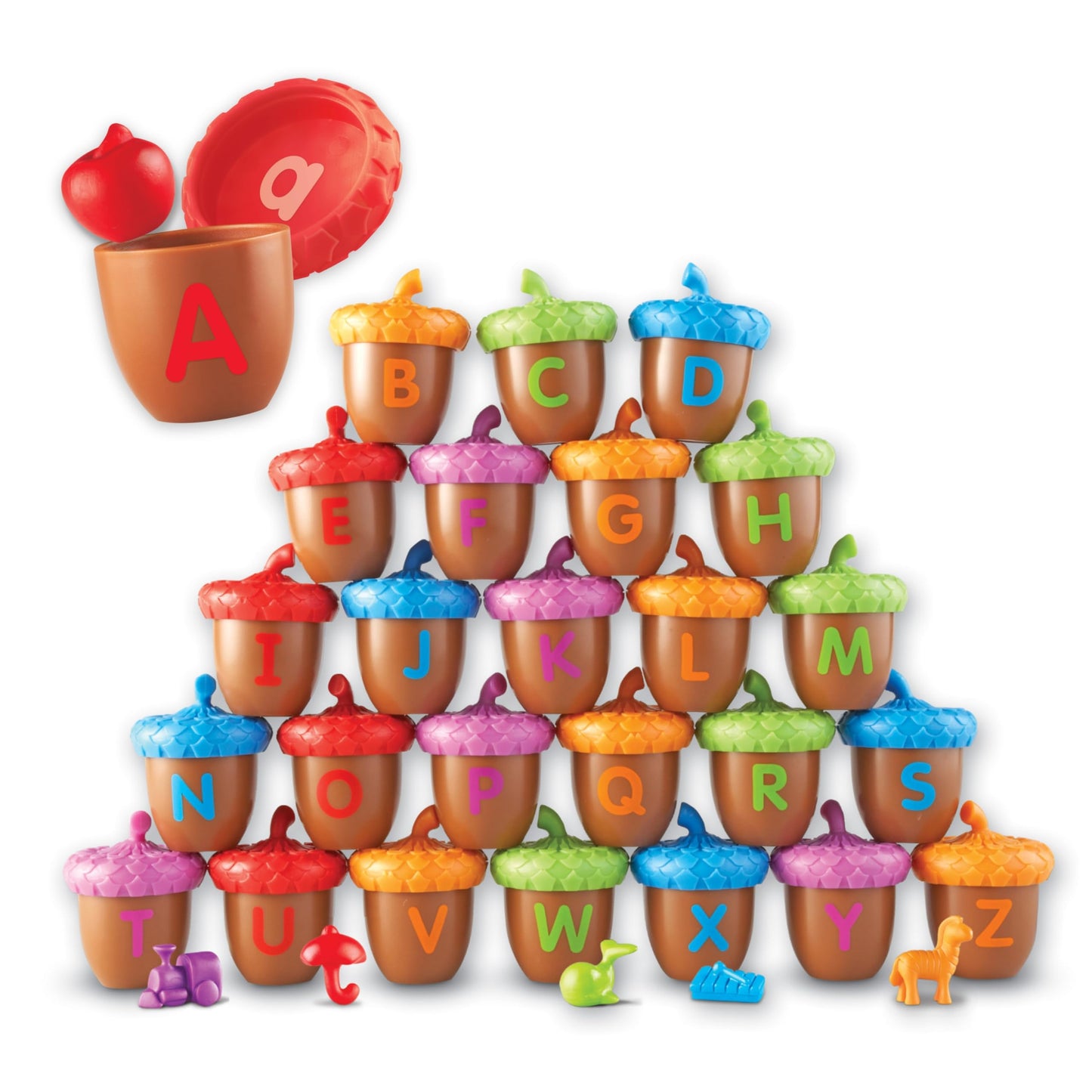 Learning Resources Alphabet Acorns Activity Set – 78-Piece Educational Toy for Toddlers, Letter Recognition, Homeschool, Visual & Tactile Learning, Ages 3+