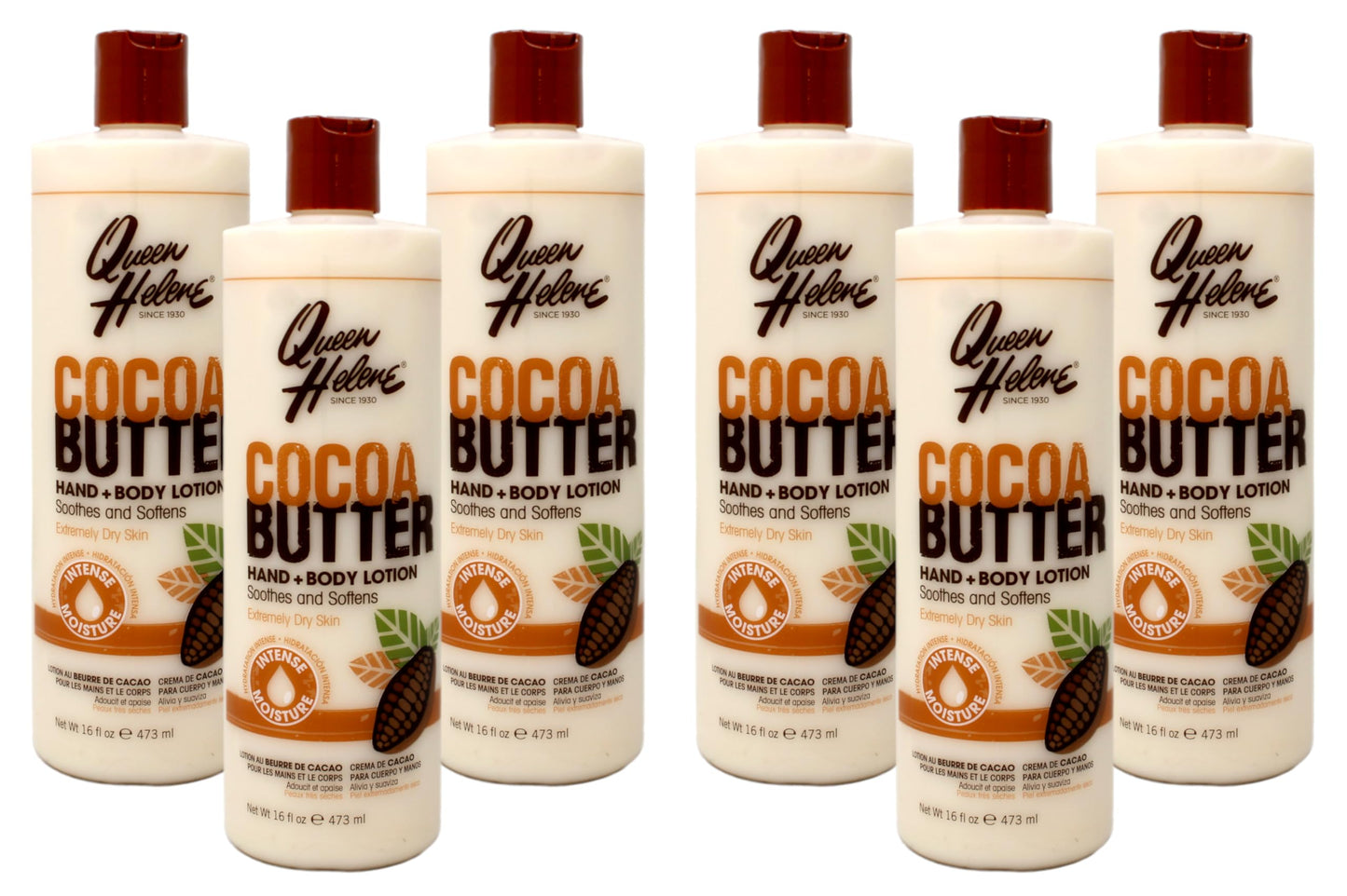 QUEEN HELENE Cocoa Butter Hand & Body Lotion 16 oz (Pack of 6)