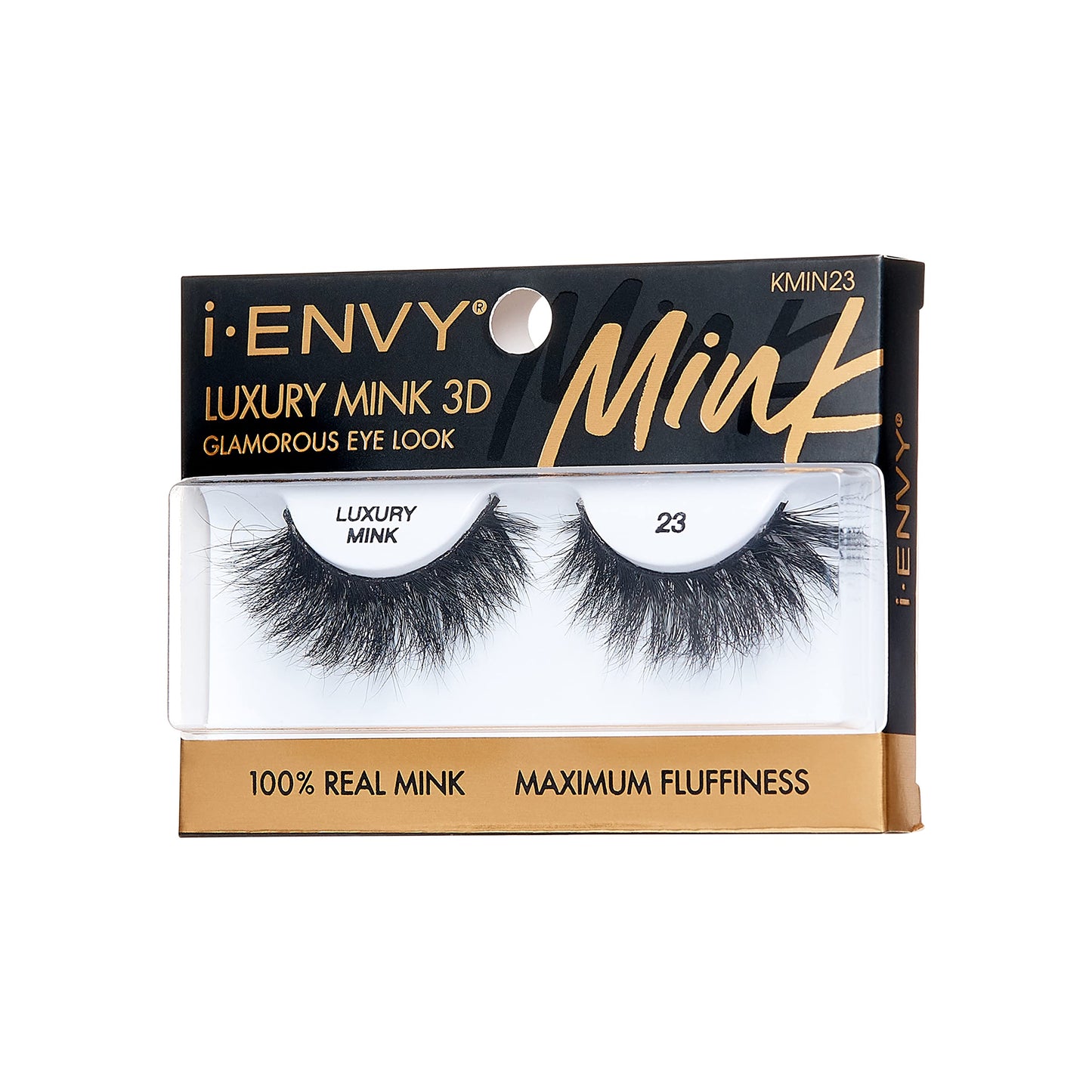 i-ENVY False Lashes Luxury Mink Collection Eyelashes 100% Real Mink Glamorous Eye Look Lashes Maximum Fluffiness 3D Multi-Curl Angle
