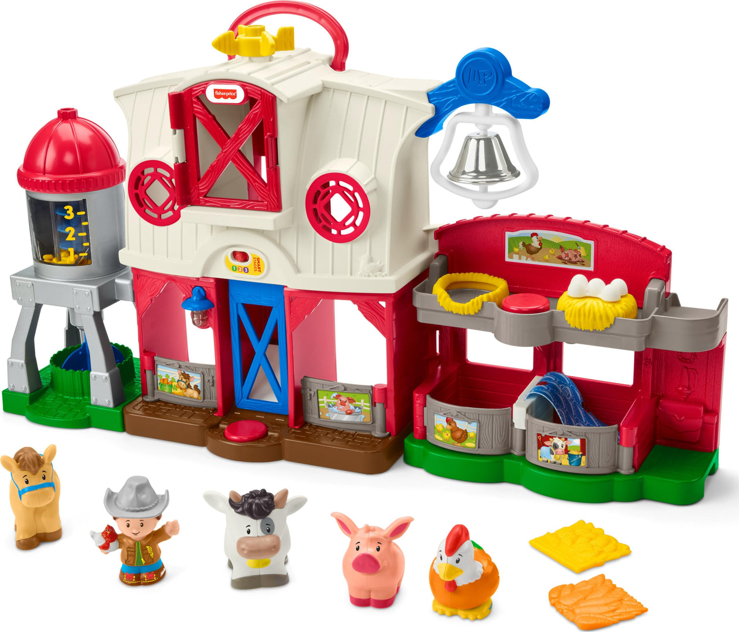 Fisher-Price Little People Toddler Learning Toy Caring for Animals Farm Playset with Smart Stages for Pretend Play Kids Ages 1+ Years