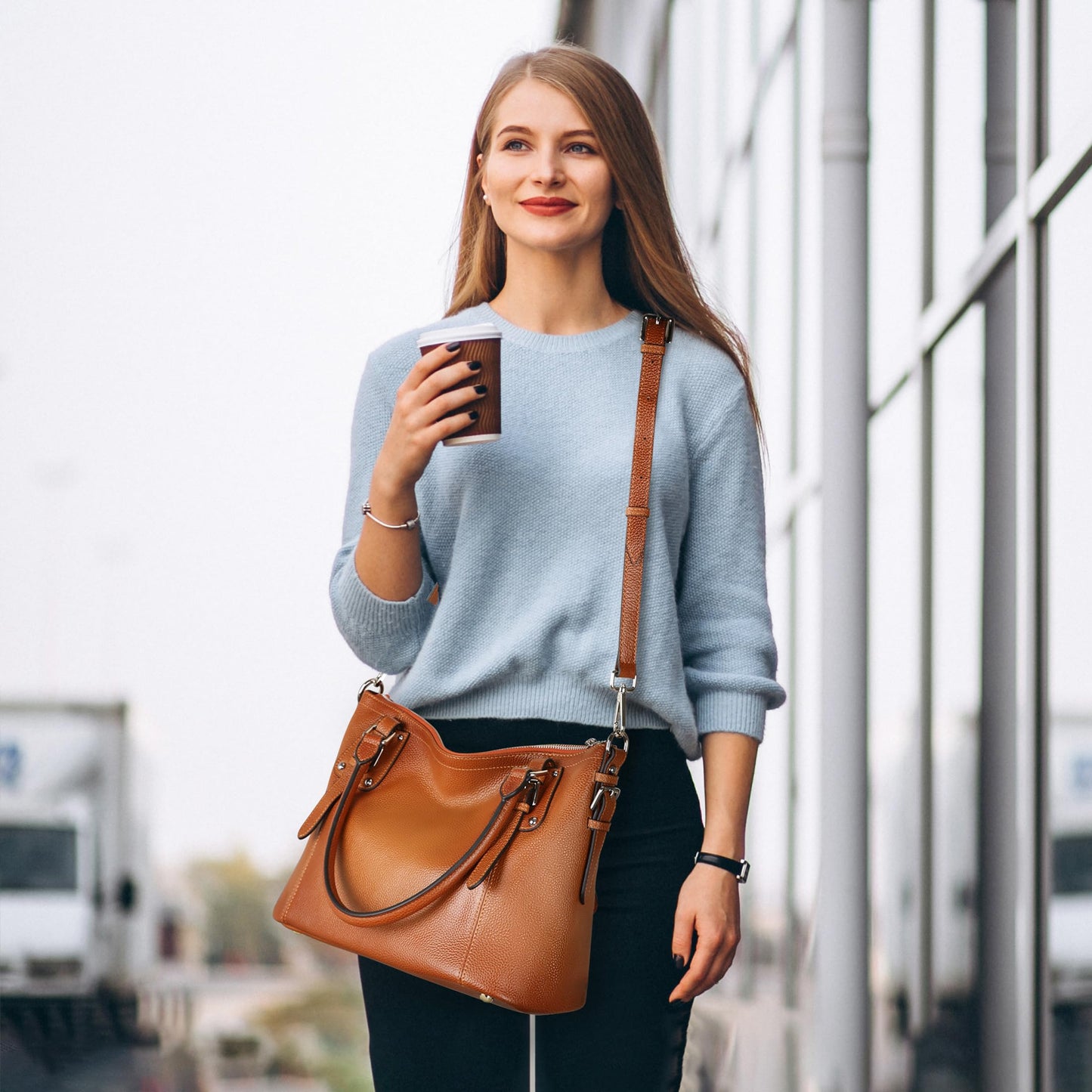 HESHE Genuine Leather Purses and Handbags for Women Tote Shoulder Bag Satchel Purse Top Handle Bags Hobo Crossbody