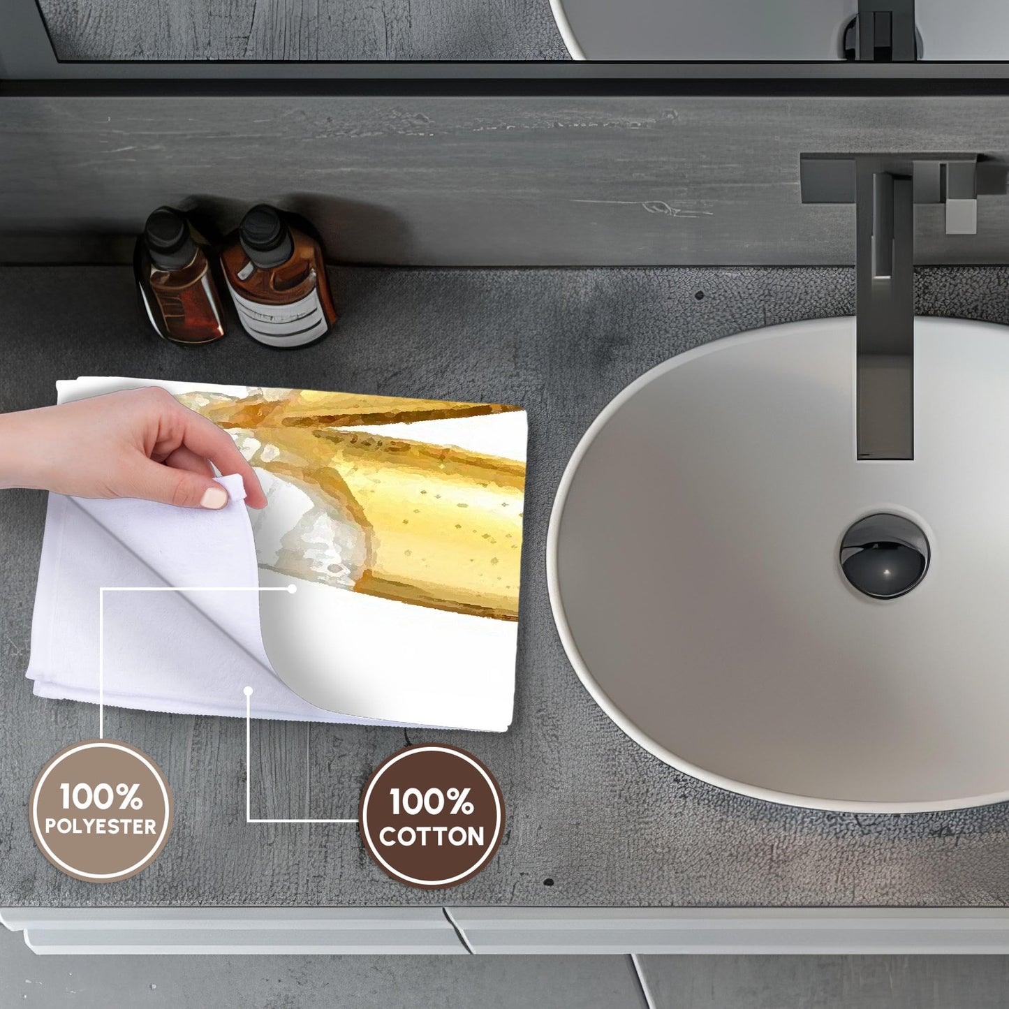 3D Rose TWL_4573_1 Happy New Year Towel, 15 x 22