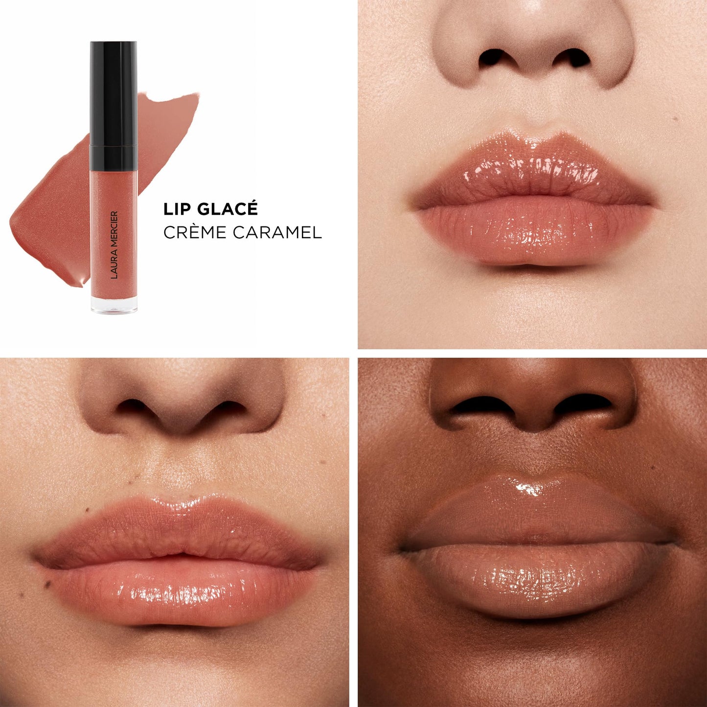 Laura Mercier Lip Glacé Balm Gloss, High-Shine Finish, 24HR Moisture, Improves Hydration, Smooth and Even Application, Infused with Jojoba Oil, 60