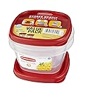 Rubbermaid Easy Find Lids Food Storage Containers, 2 Cup, Racer Red, 4-Piece Set
