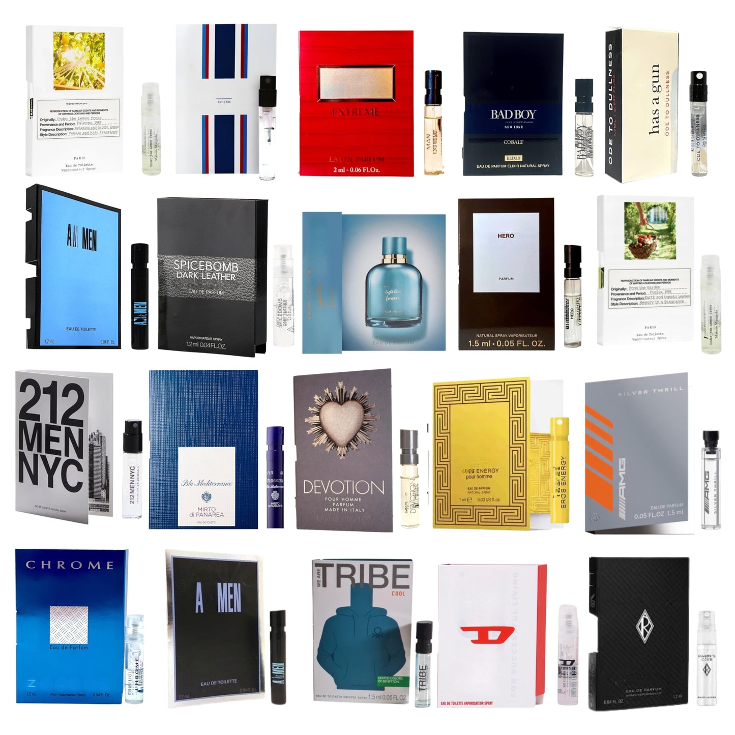 Infinite Scents Cologne Samples for Men - 12 Designer Fragrance Brands