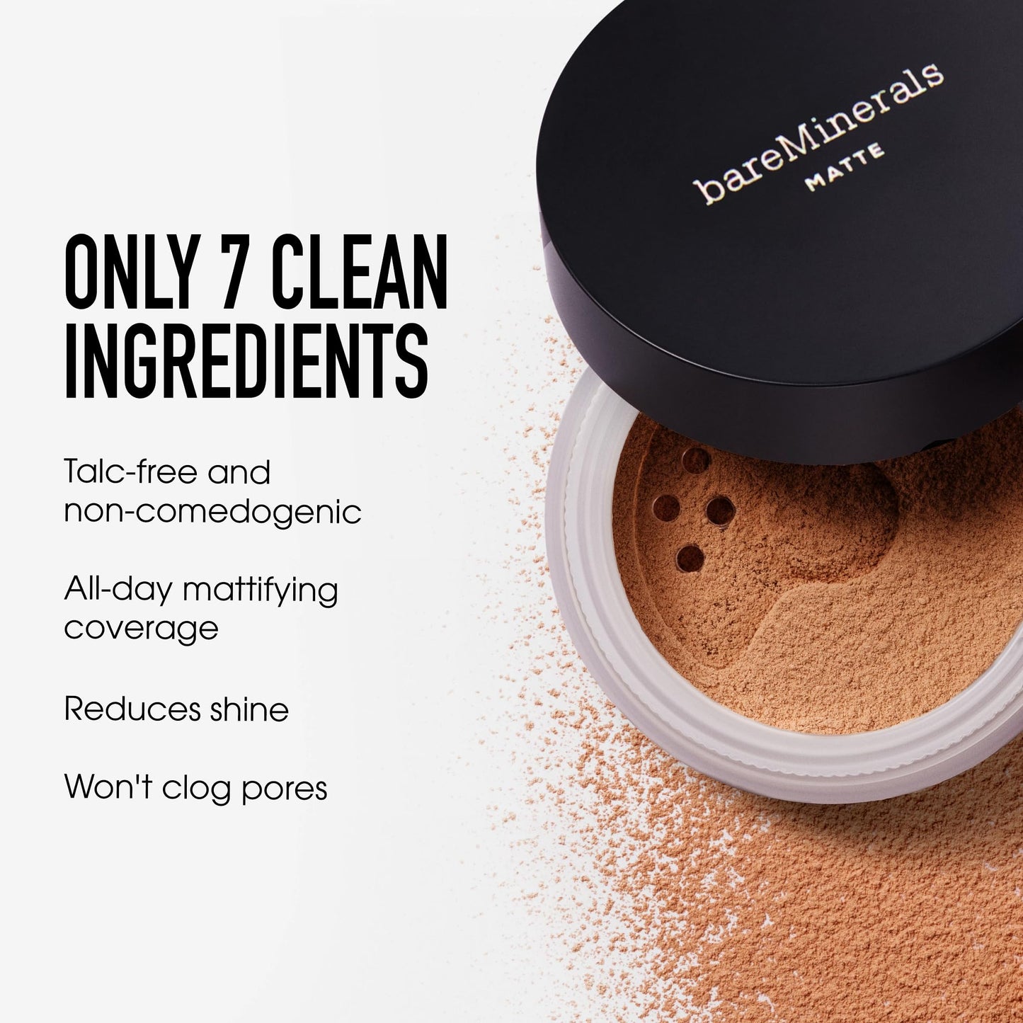 Original Matte Loose Mineral Foundation SPF 15, 19 Tan, Vegan, Cruelty-Free & Dermatologist-Tested