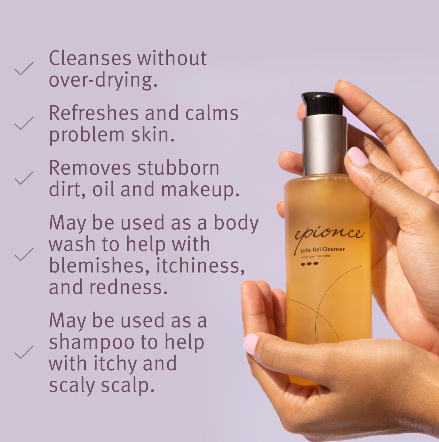 Epionce Lytic Gel Cleanser - Gentle Foaming Face Wash & Makeup Remover | For Oily, Combination & Problem Skin | Acne & Oil-Control Cleanser