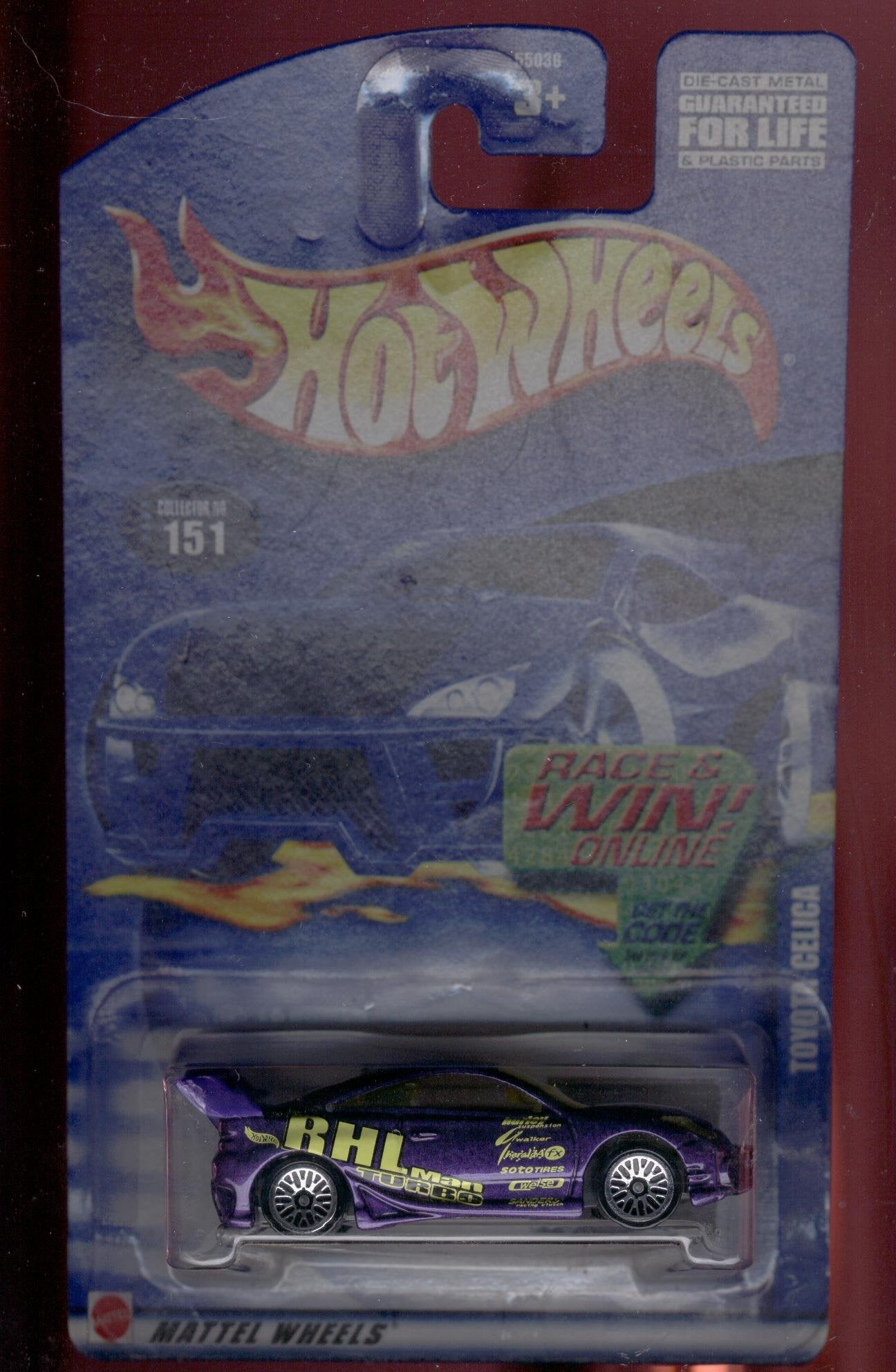 Hot Wheels 2002-151 Toyota Celica 1:64 Scale