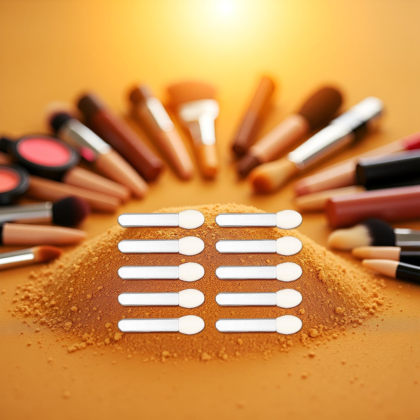 10 Pcs Eyeshadow Applicator Eyeshadow Brush Makeup Tools, Dual Sides Eye Shadow Brushes Makeup Applicator Sponge and Attractive Disposable