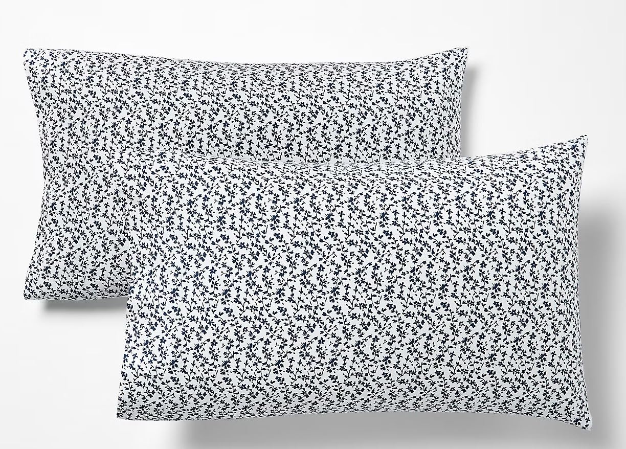 Lauren Ralph Lauren Spencer Floral King Pillowcases Set Navy Blue White (King)