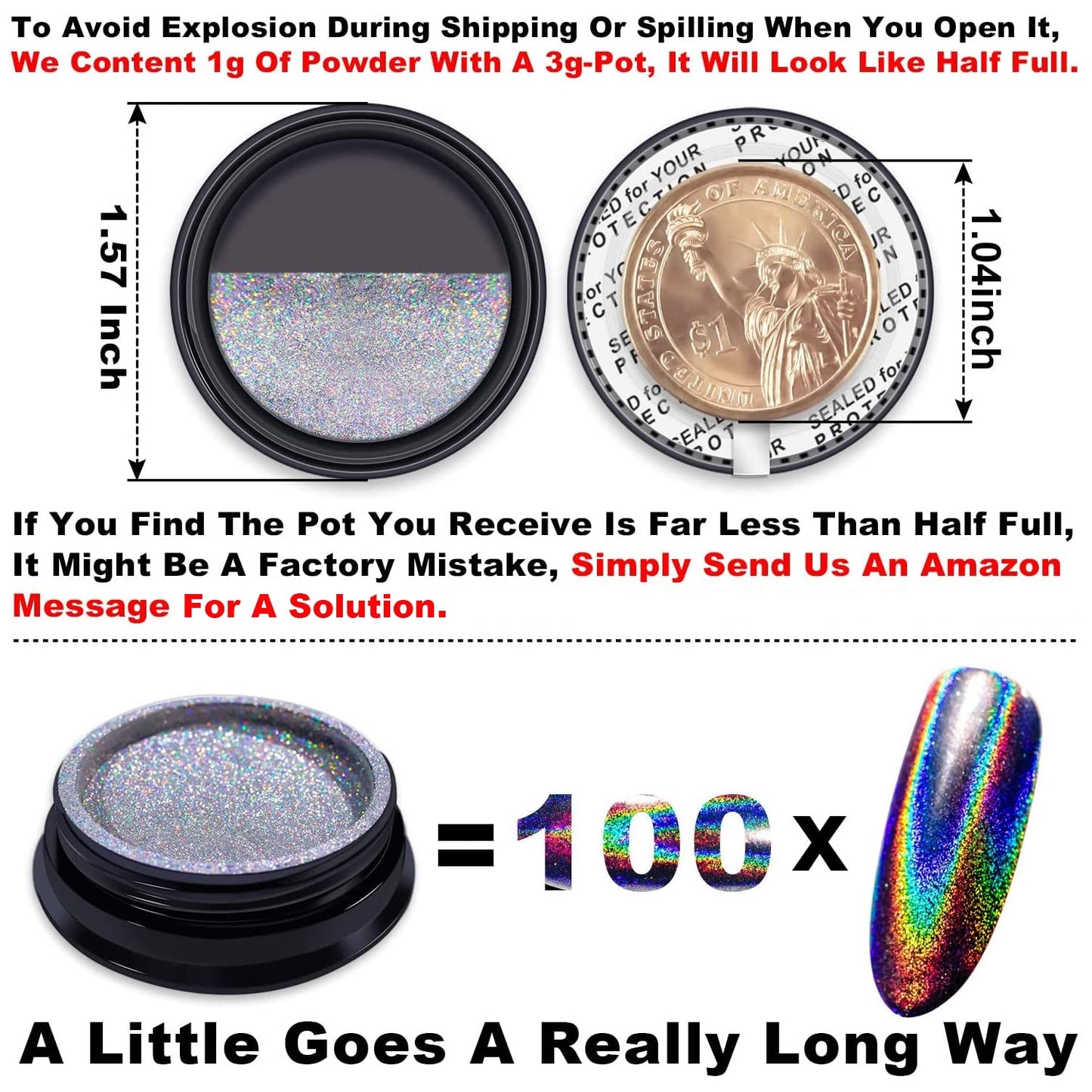 GA&EN Holographic Nail Polishing Powder Fine Rainbow Holo Unicorn Mirror Laser Effect Multi Chrome Manicure Pigment Glitter Dust for Salon Home Nail