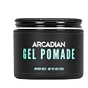 Arcadian Grooming Gel Pomade - Men’s Styling Cream - Slick Medium Hold, High Volume, Medium Shine - All Hair Types - Vegan & Cruelty-Free (4 oz) Beauty & Personal Care Arcadian