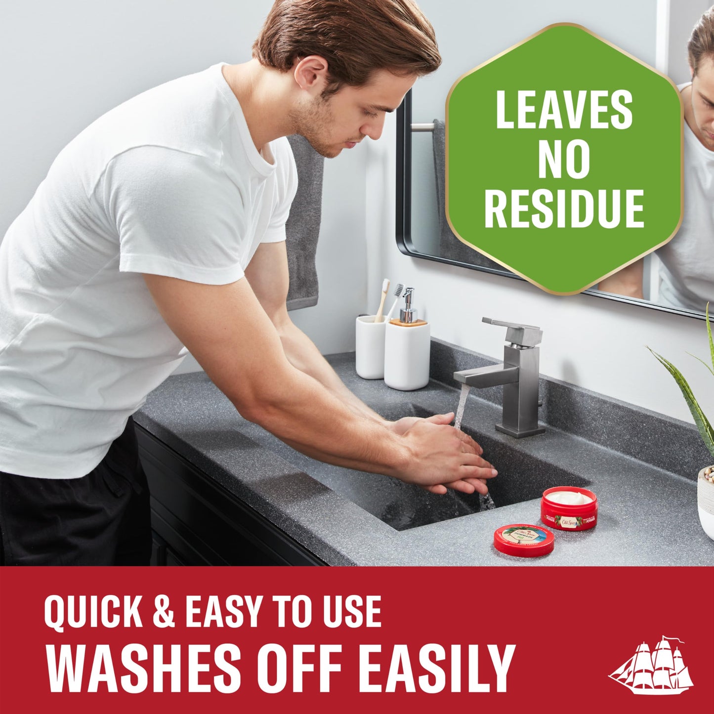 Old Spice Fiji Pomade for Men, Loose Hold, Low Shine, Men's Hair Styling, 2.22 Oz Each, Twin Pack