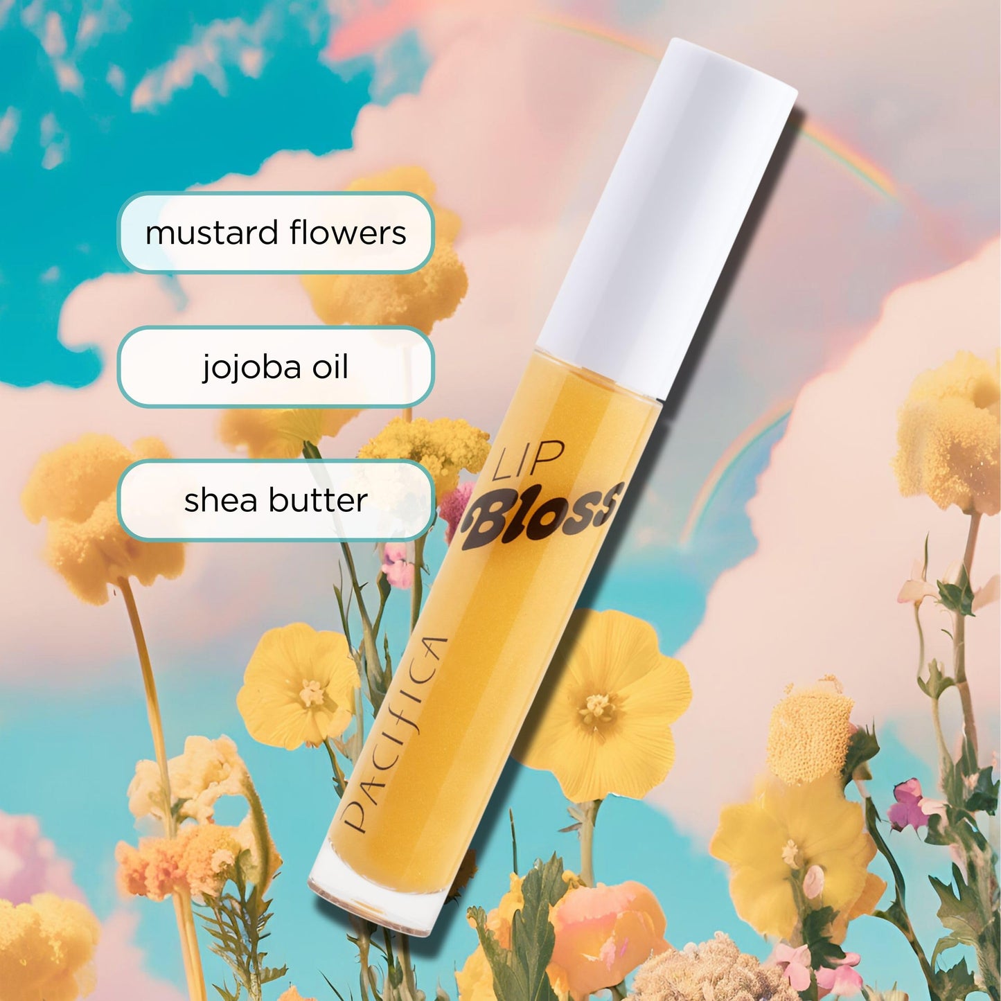 Pacifica Plumping Lip Gloss - Lip Bloss Tinted Lip Balm Treatment - Vanilla Bean Flavored - Moisturizing, High-Shine, Long-Lasting Shine, Jojoba Oil
