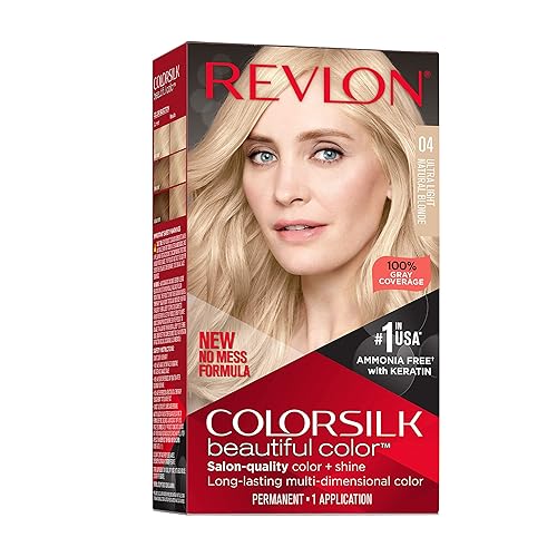 Revlon Colorsilk Beautiful Color Permanent Hair Color, Long-Lasting High-Definition Color, Shine & Silky Softness with 100% Gray Coverage, Ammonia