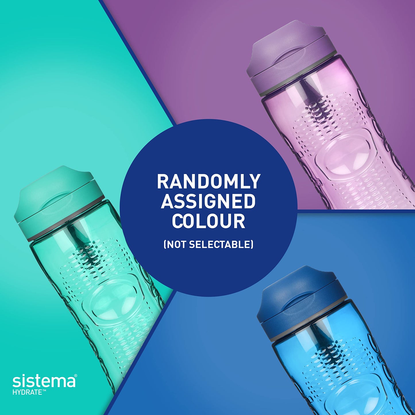 Sistema Tritan Active Sports Water Bottle | 800 ml | Leakproof Water Bottle | BPA-Free | Assorted Colours