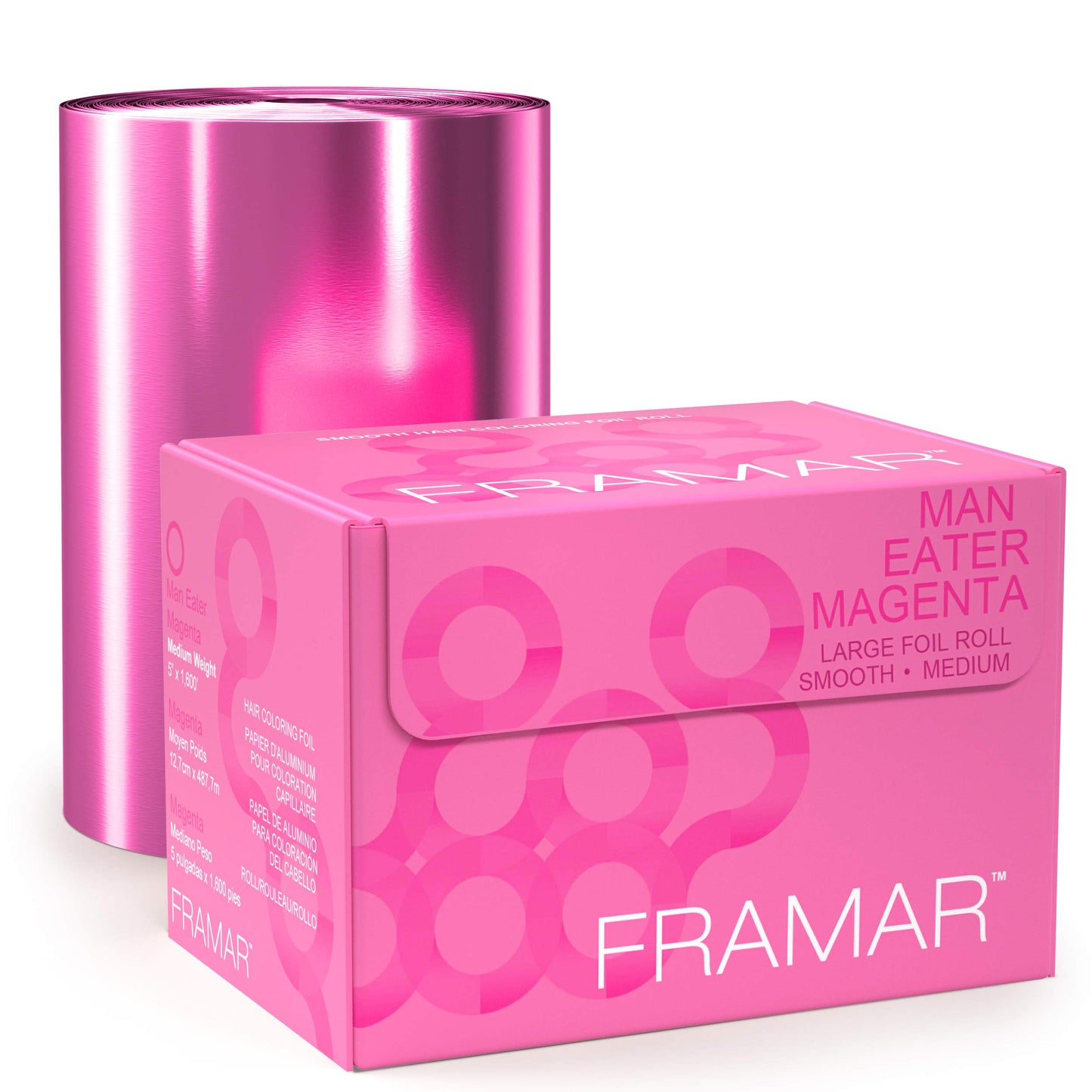 FRAMAR Large Magenta Hair Foil - Hair Foils For Highlighting Long Hair, Salon Foils For Hair Highlighting Kit, Salon Foil For Stylist, Smooth - 1600
