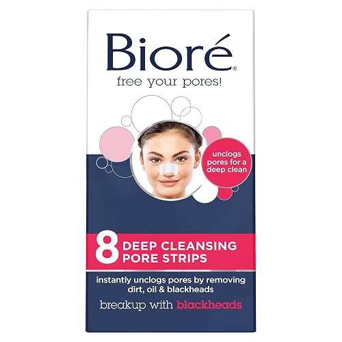 Bior?© Original, Deep Cleansing Pore Strips, 8 Nose Strips for Blackhead Removal, with Instant Pore Unclogging, features C-Bond Technology, Oil-Free