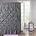 Sweet Home Collection PINTCK-SC-Gry Fabric Shower Curtain, 70" x 72", Gray(Pack of 1)