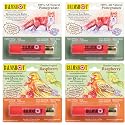 BALMSHOT Lip Balm 4-Pack - Fruit Combo Variety Pack - (2) Pomegranate & (2) Raspberry - SPF 15 Beeswax Formula - 20-Gauge Brass Shotgun Shell Tube