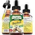 MYVIDAPURE Organic BAOBAB OIL Certified Organic 100% Natural Pure VIRGIN UNREFINED for Skin, Face, Hair, Lip and Nail Care (1 Fl Oz)